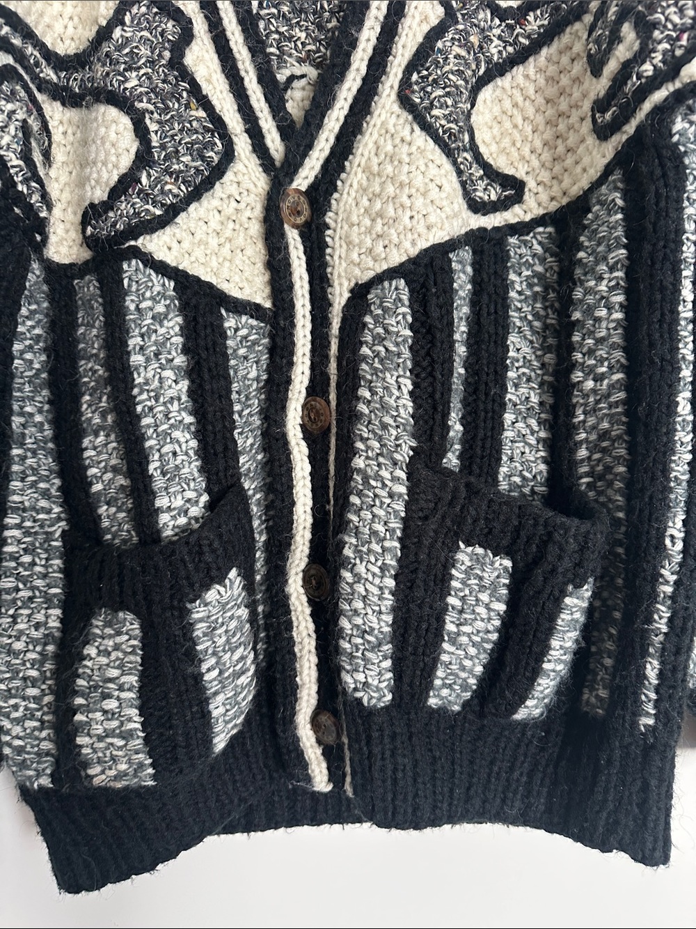 Vintage 80s Oversized Chunky Cardigan by Novo Size Medium - Picture 5 of 8